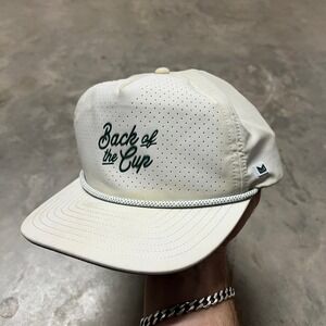 Melin Coronado Hydro Links Back of the Cup Golf Hat Cream Green Snapback XL